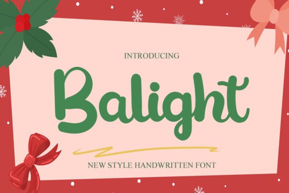 Balight: A Vibrant Script Typeface for Editorial Design
