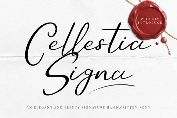 Cellestia Signa: The Elegant Handwritten Font for Crafters