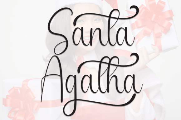 Santa Aghata: The Perfect Script Font for Handmade Labels and Festive Designs