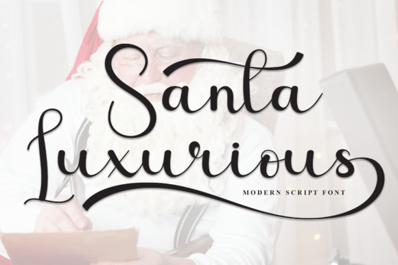 Santa Luxurious: A Handwritten Display Font for Warm Brand Identities