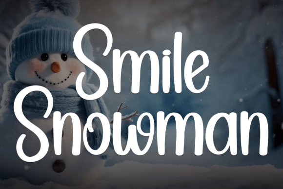 Smile Snowman: A Playful Display Font for Festive Design